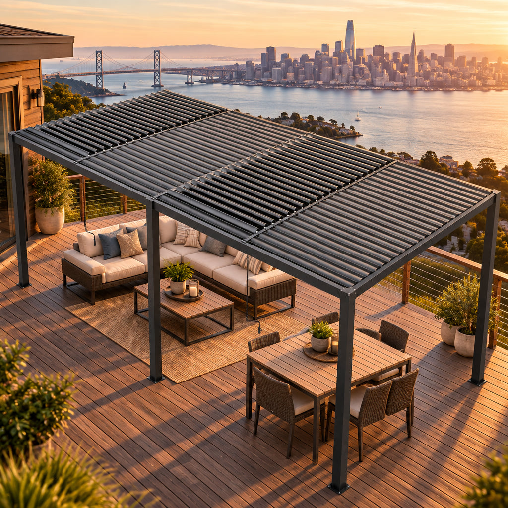 Louver Pergola Aluminium Frame & Louvers