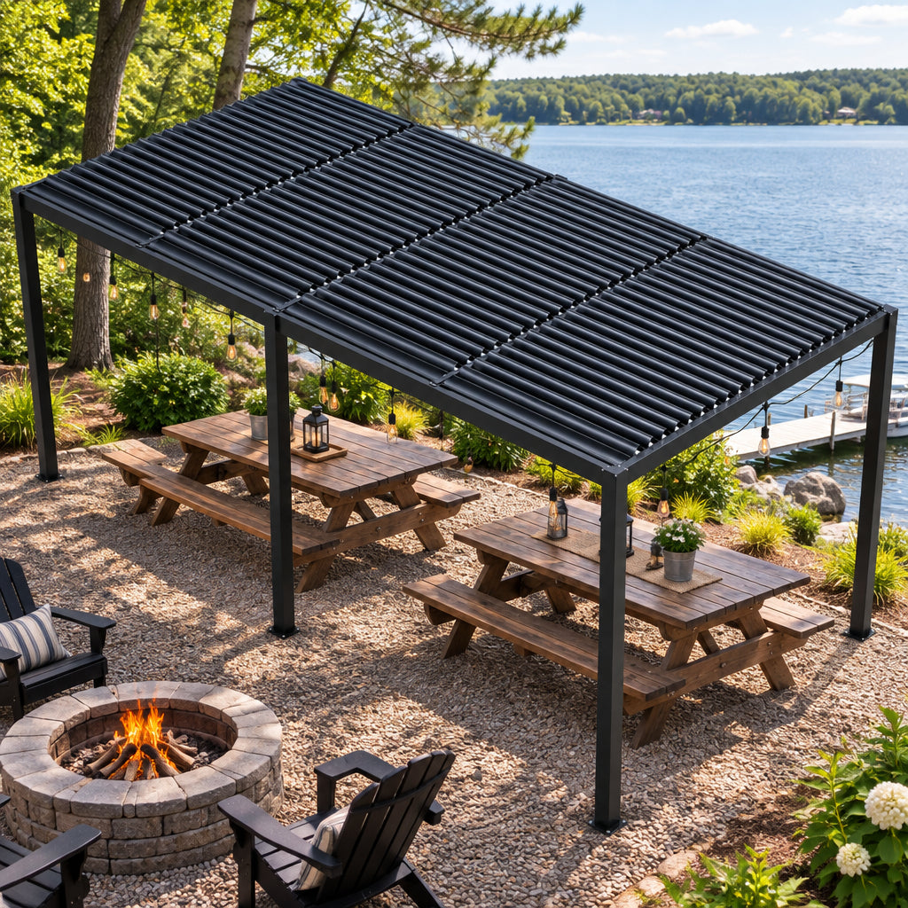 Louver Pergola Aluminium Frame & Louvers