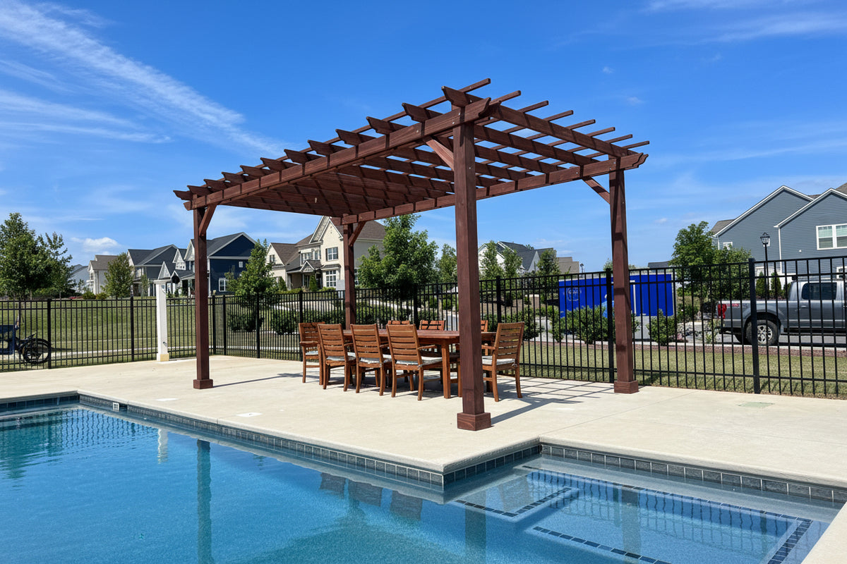 Outdoor Super Deck Redwood Pergola