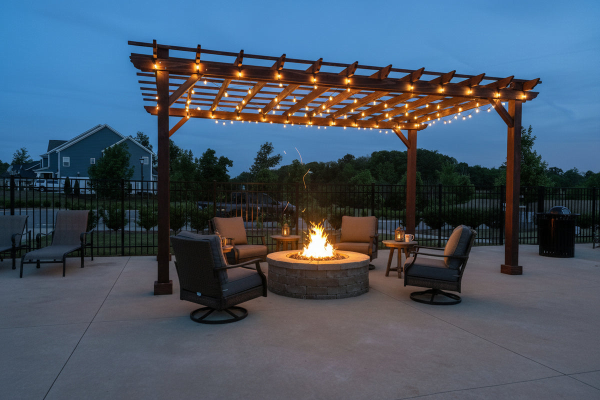Outdoor Super Deck Redwood Pergola
