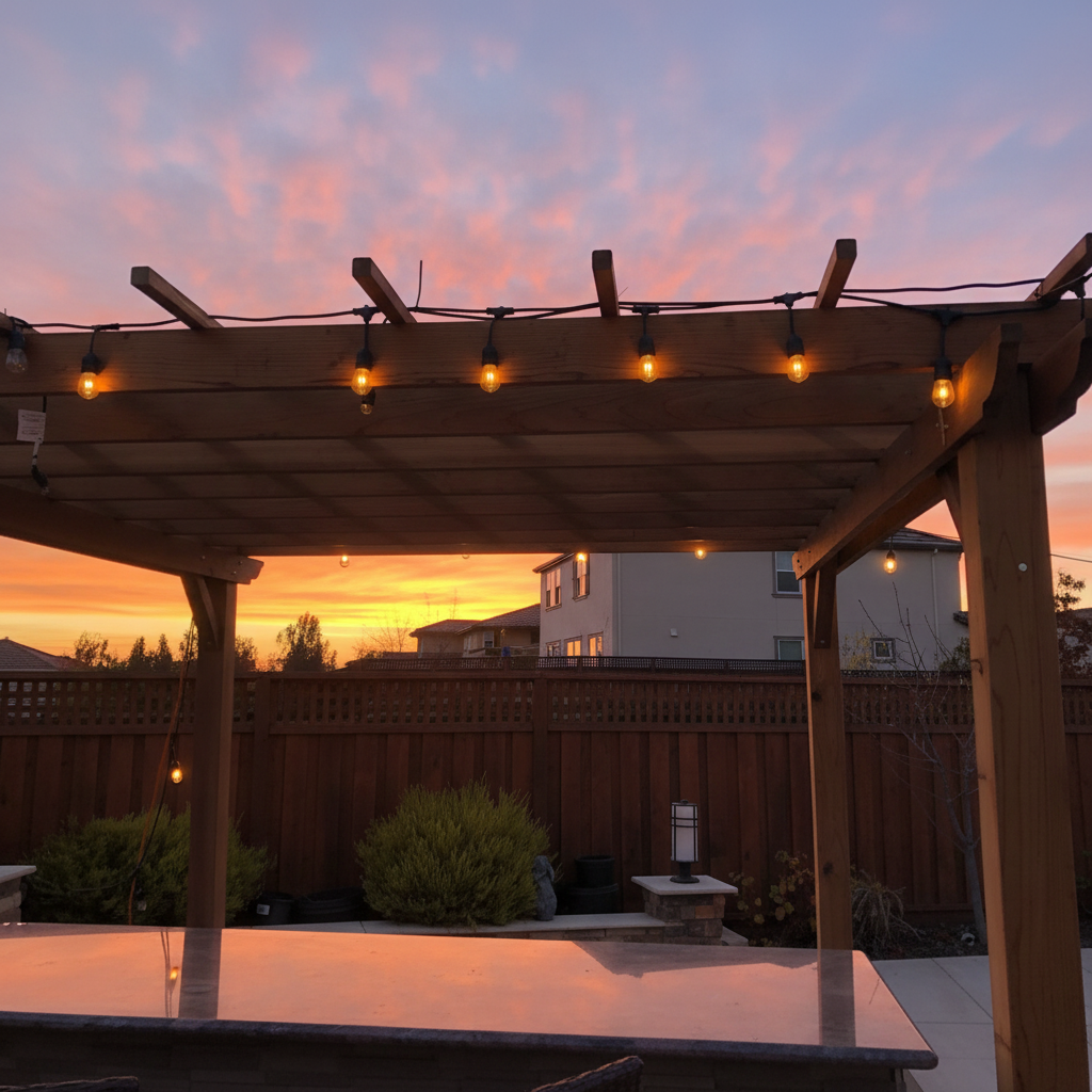 Outdoor Super Deck Redwood Pergola