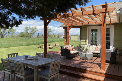 Outdoor Super Deck Redwood Pergola
