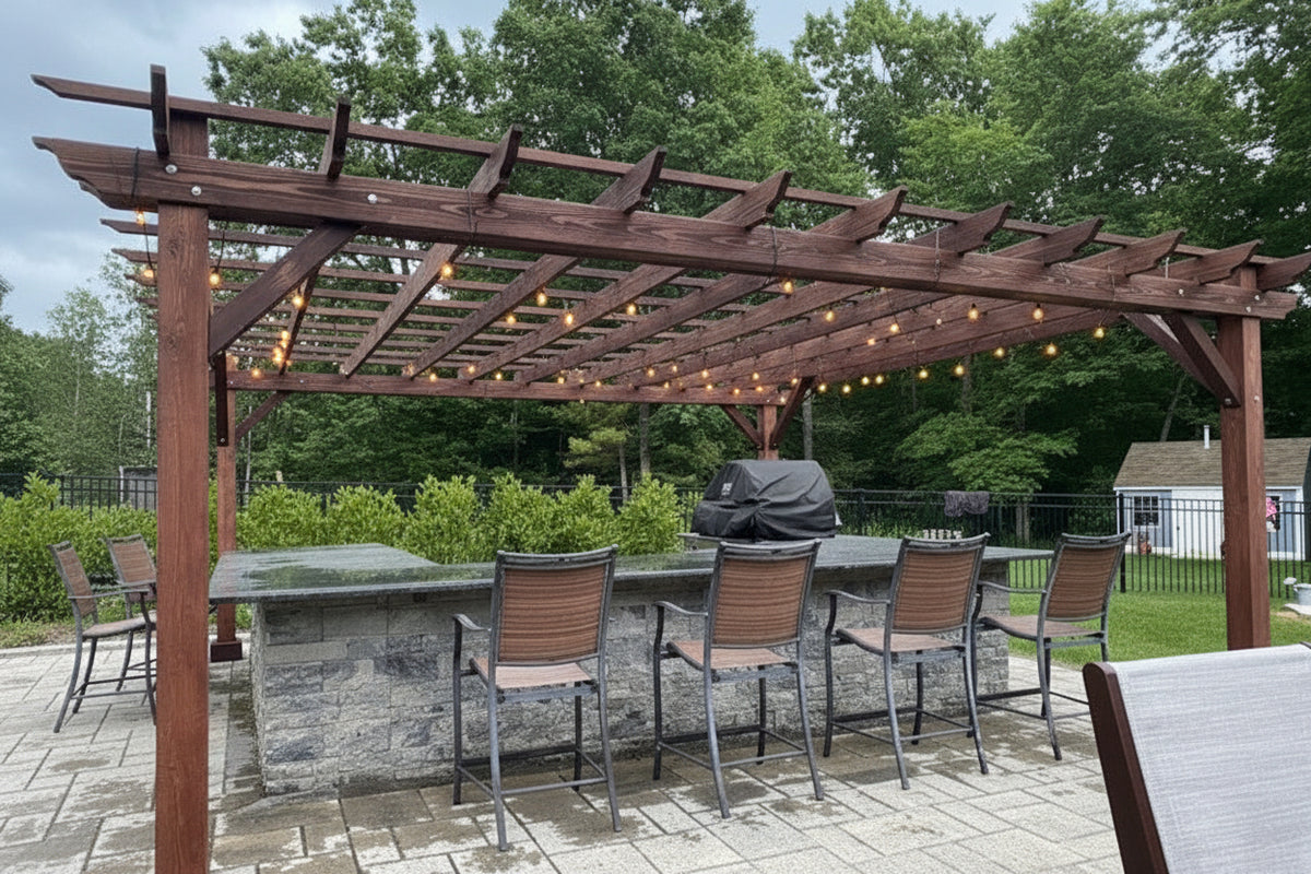 Outdoor Super Deck Redwood Pergola