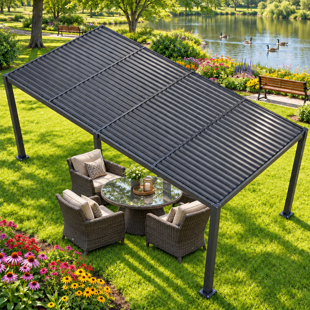 Louver Pergola Aluminium Frame & Louvers