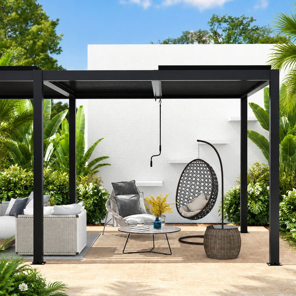 8610J Louver Pergola 10x19ft Aluminum Frame & Louvers