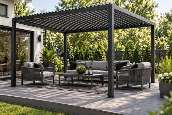 Louver Pergola Aluminium Frame & Louvers
