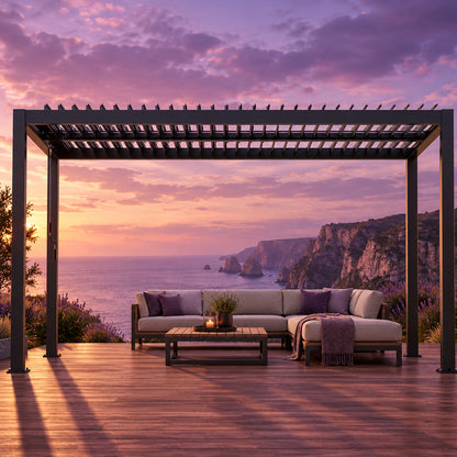 Louver Pergola Aluminium Frame & Louvers