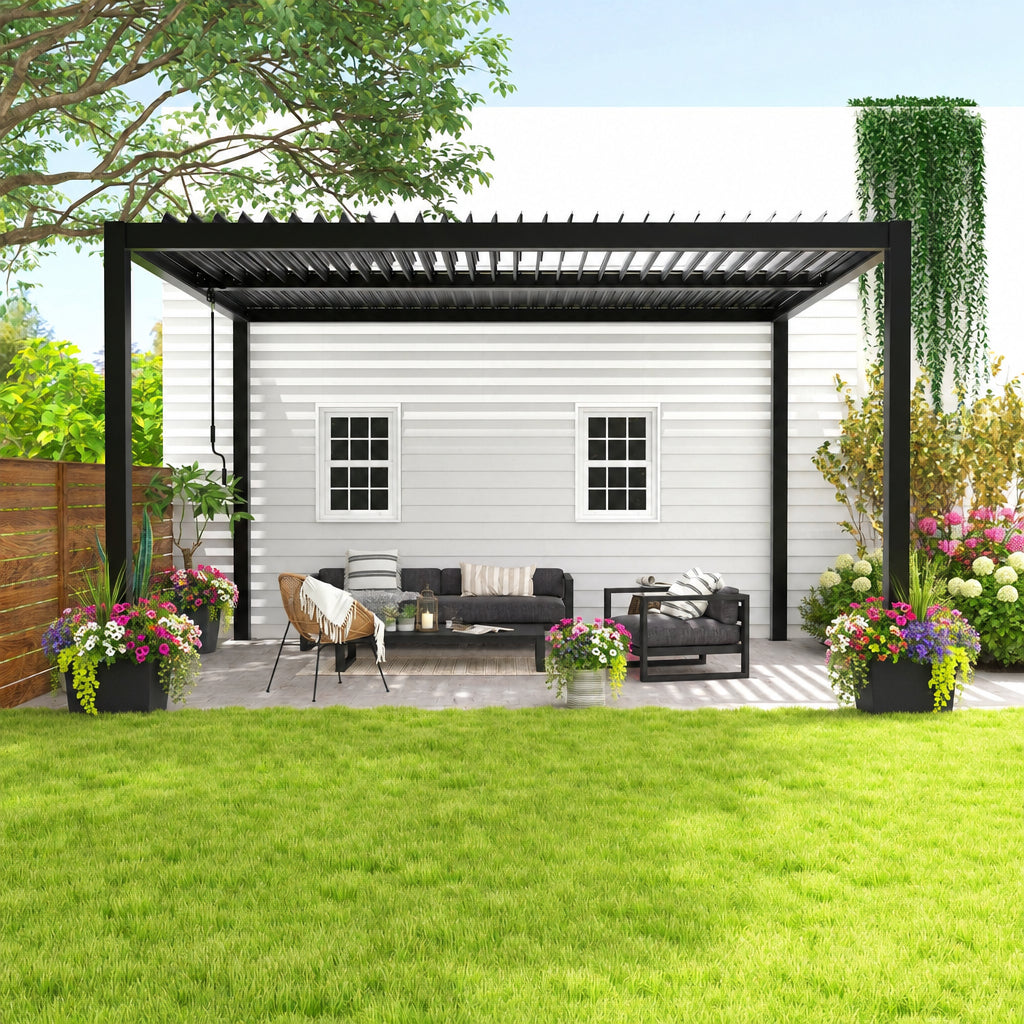 Louver Pergola Aluminium Frame & Louvers