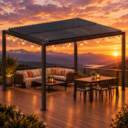 Louver Pergola Aluminium Frame & Louvers