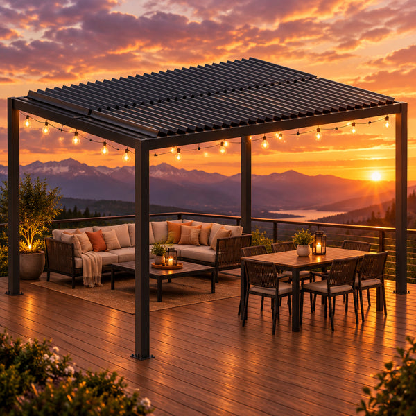 Louver Pergola Aluminium Frame & Louvers
