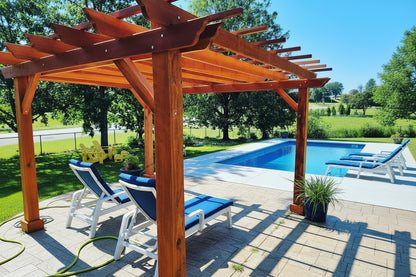Outdoor Super Deck Redwood Pergola