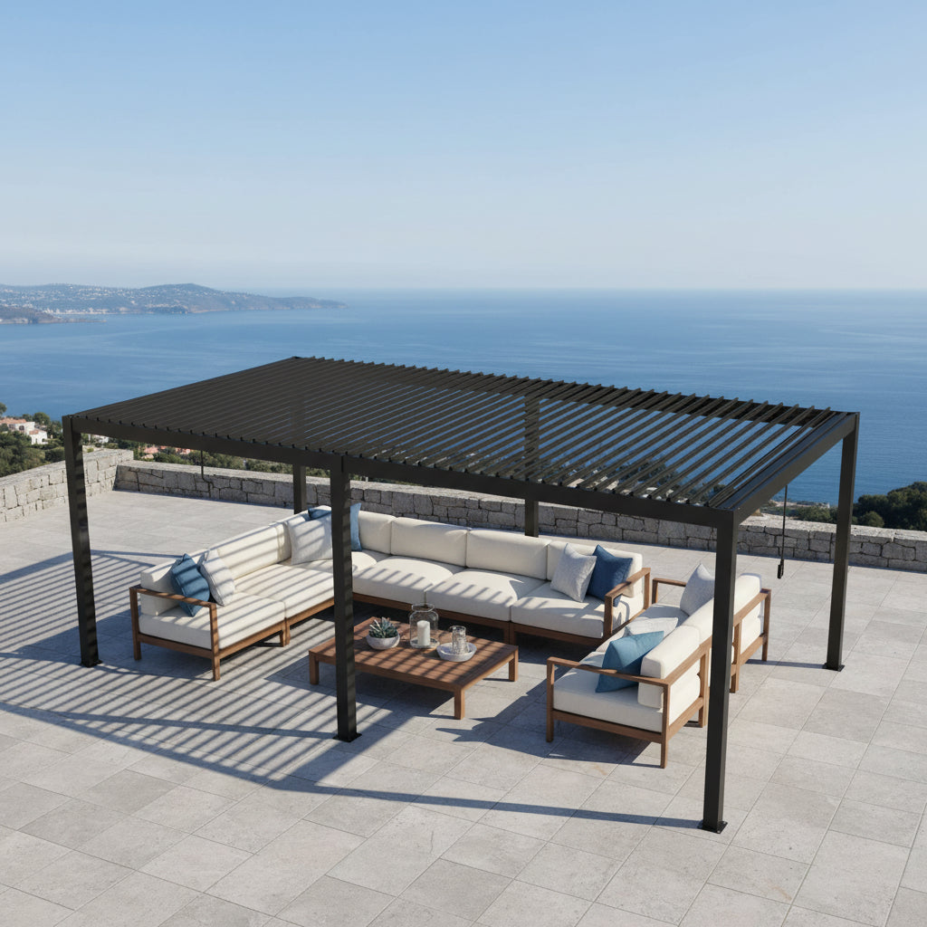Louver Pergola Aluminium Frame & Louvers