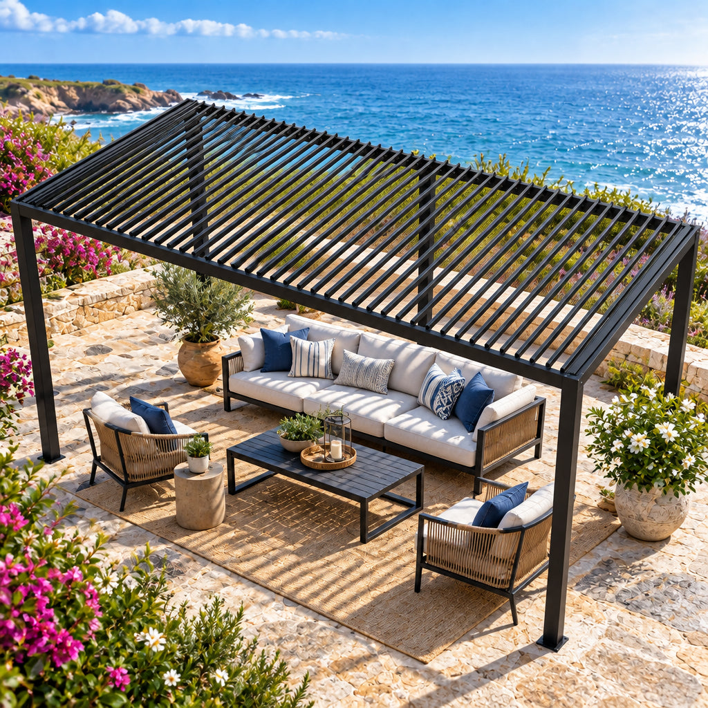 Louver Pergola Aluminium Frame & Louvers