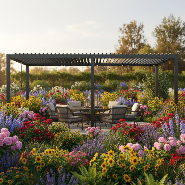 Louver Pergola Aluminium Frame & Louvers