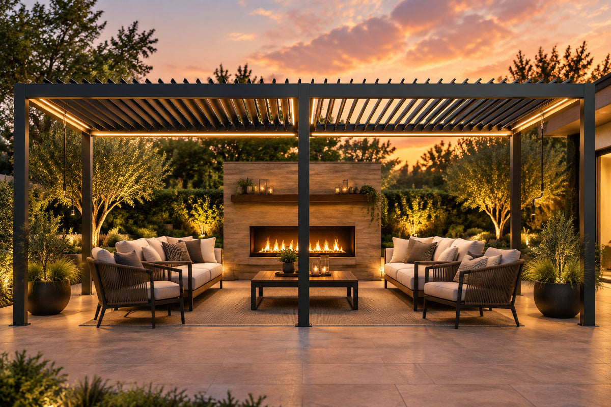 Louver Pergola Aluminium Frame & Louvers