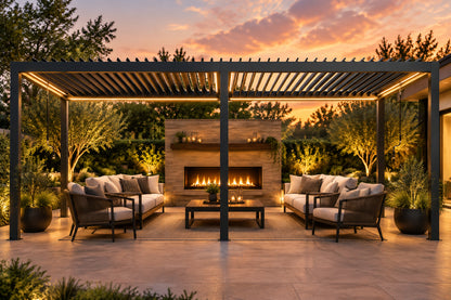 Louver Pergola Aluminium Frame & Louvers