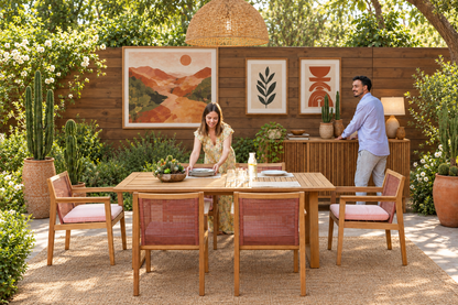 Agate Rectangular Teak Dining Table
