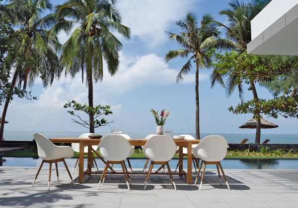 Leyland Table and 8 Chamonix Armchair Dining Set