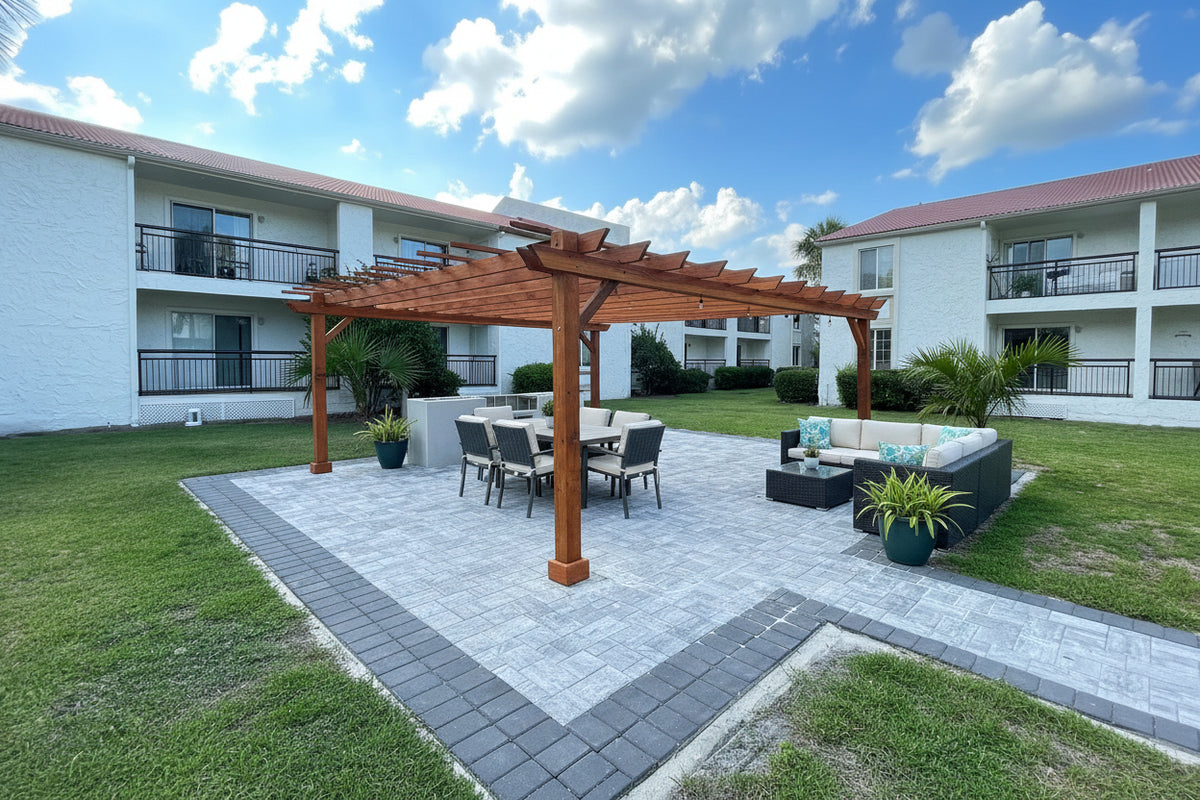 Outdoor Super Deck Redwood Pergola