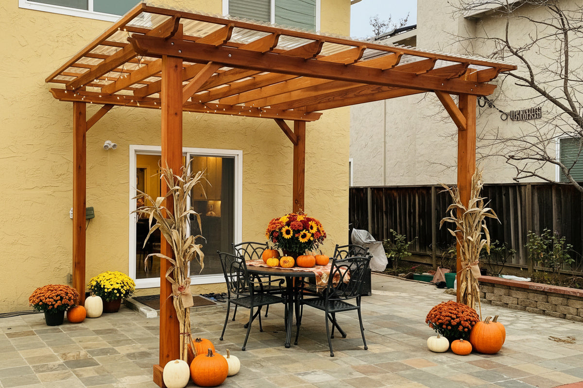 Outdoor Super Deck Redwood Pergola