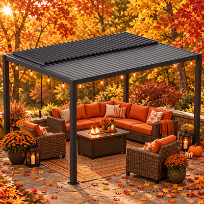 Louver Pergola Aluminium Frame & Louvers