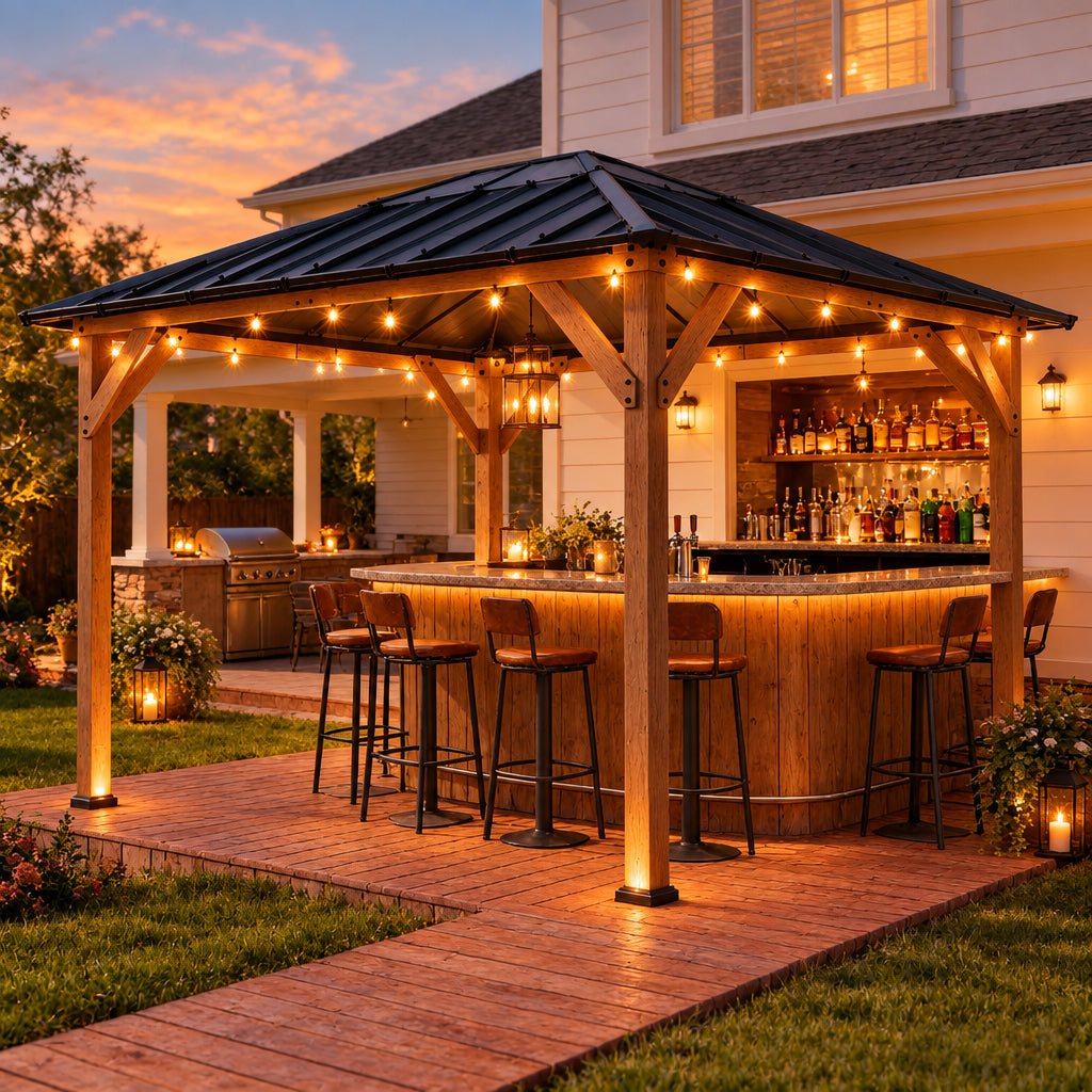 Spacious Outdoor Hardtop Gazebo