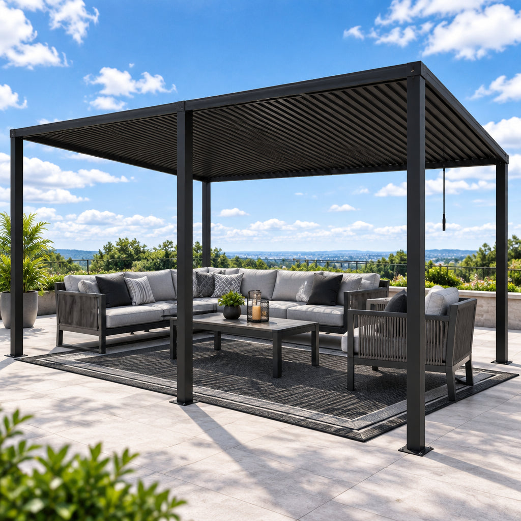 Louver Pergola Aluminium Frame & Louvers