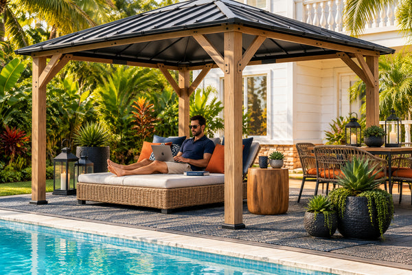 Spacious Outdoor Hardtop Gazebo