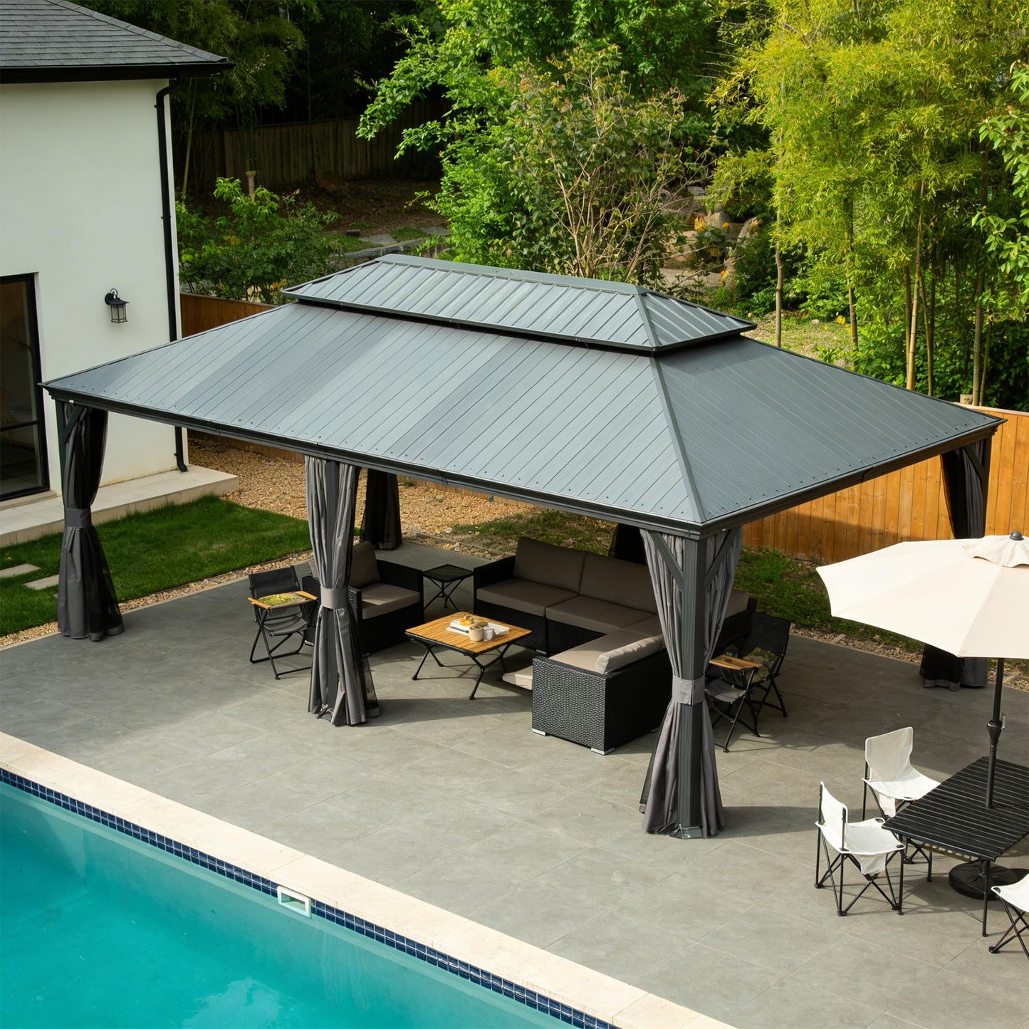 14'x20' Hardtop Gazebo with Resin Roof