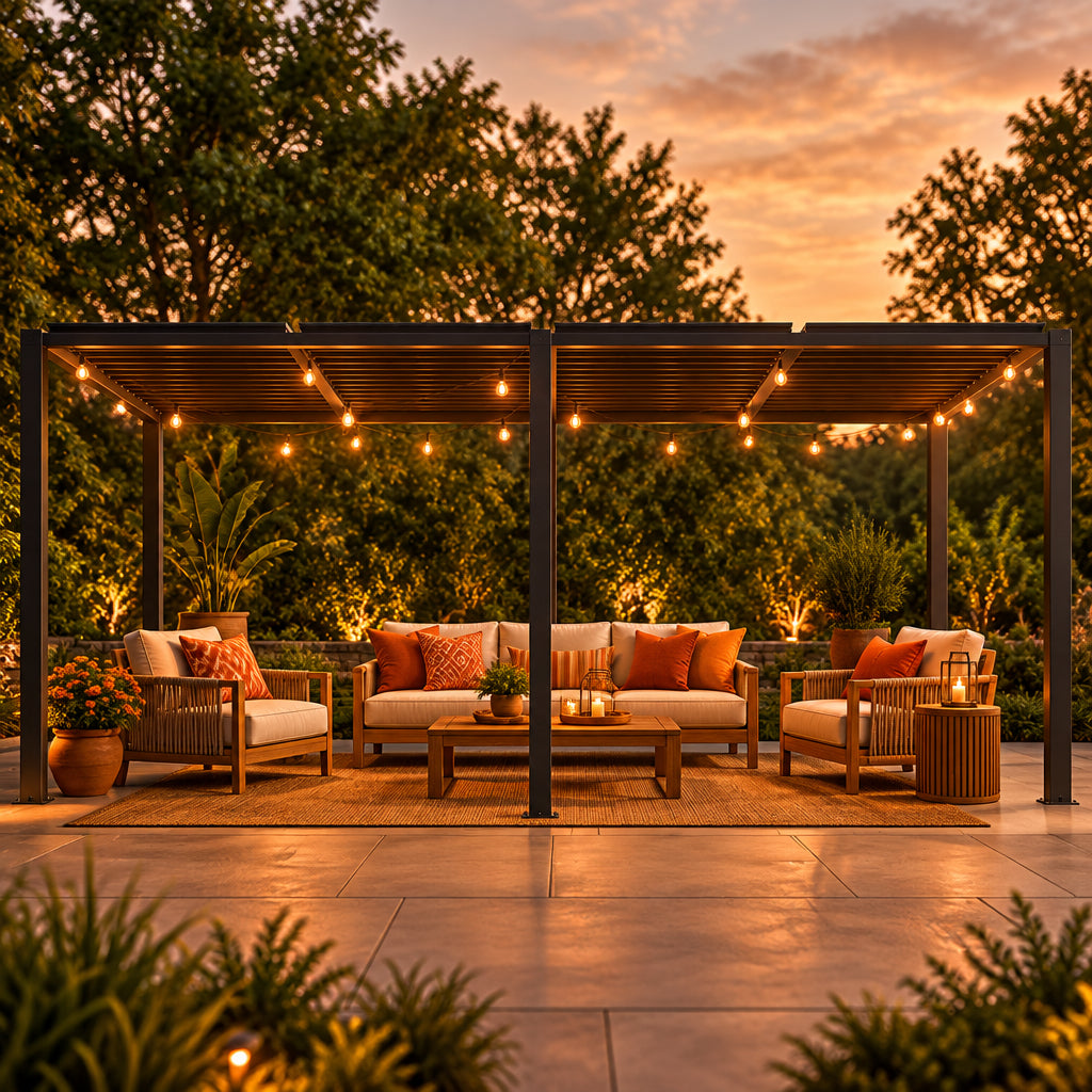 Louver Pergola Aluminium Frame & Louvers