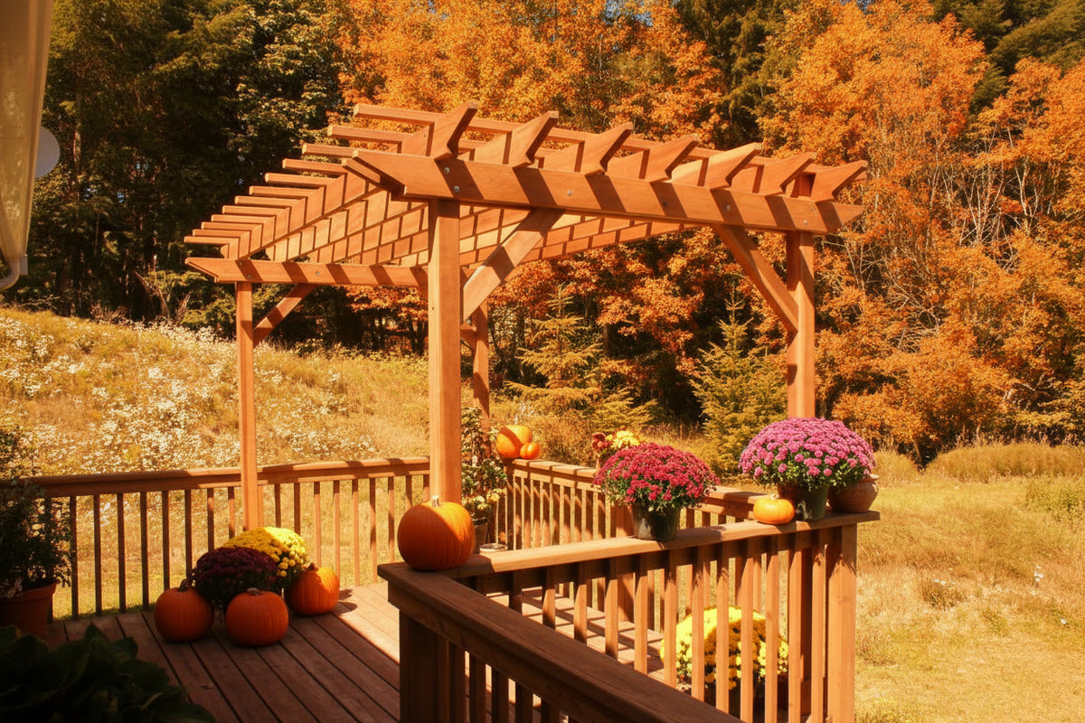 Outdoor Super Deck Redwood Pergola